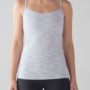 Lululemon Power Y Tank (Luon) Size 2 Wee Are From Space Nimbus Battleship